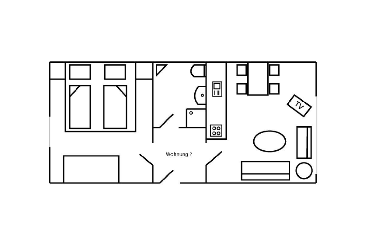 Einblick in Ferienwohnung 2